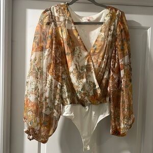 Zimmermann Floral Sheer Bodysuit